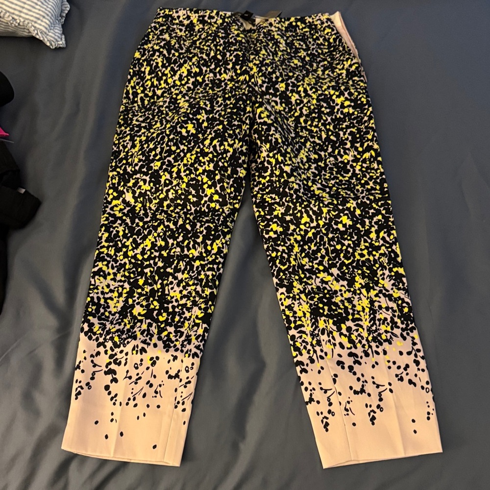 J. Crew Yellow and Black Patterned Garment